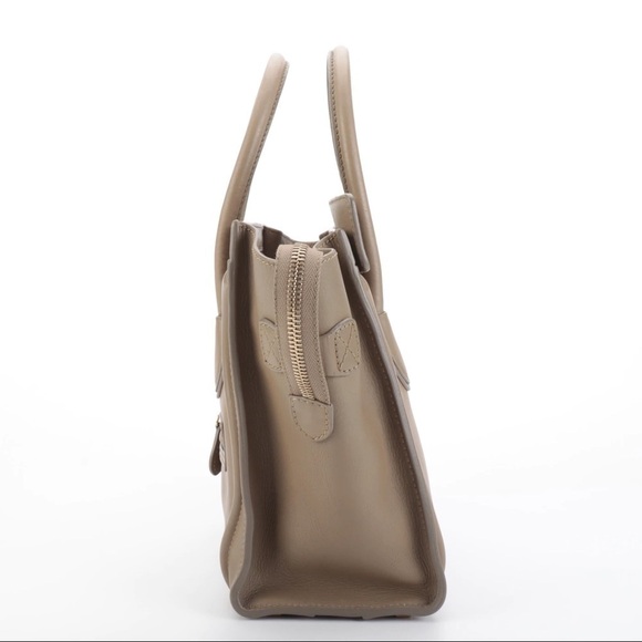 Céline Luggage Tote Micro in Smooth Dark Taupe Calfskin Dune - Picture 9 of 9